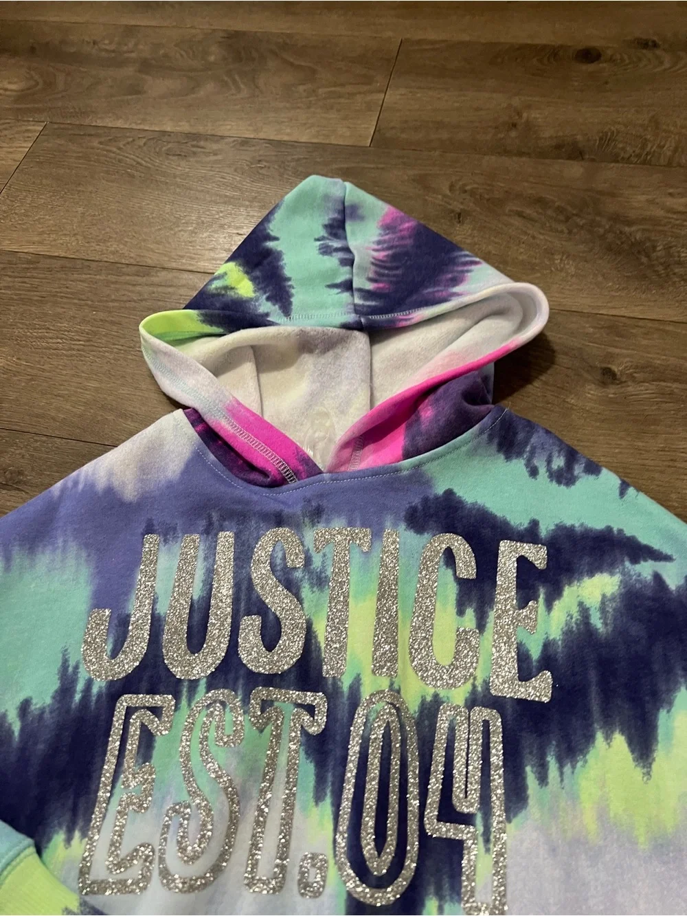 Justice Tie Dye Hoodie Size XS (5-6) New